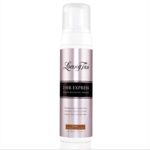 Loving Tan 2 HR Express Mousse, Dark- Streak Free, Natural looking, Professional Strength Sunless Tanner - 6.7 FL Oz